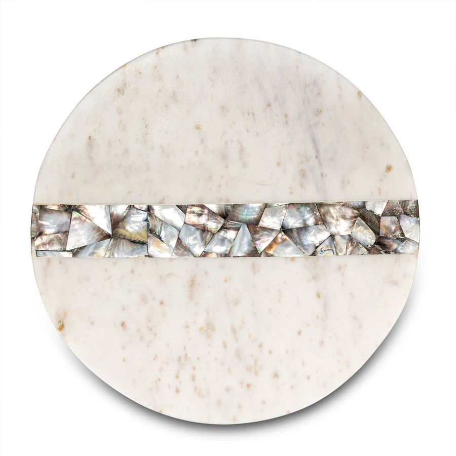 Jumbo Romano Mermer Servislik 14x14x1.76 cm Beyaz