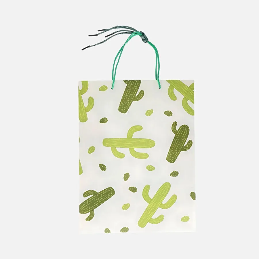 Flying Tiger Copenhagen Kaktüs Desenli Kağıt Çanta