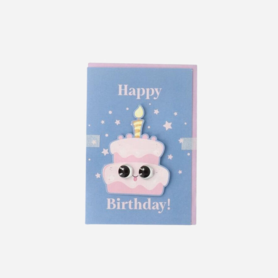 Flying Tiger Copenhagen Mavi Pasta Detaylı Doğum Günü Kartı