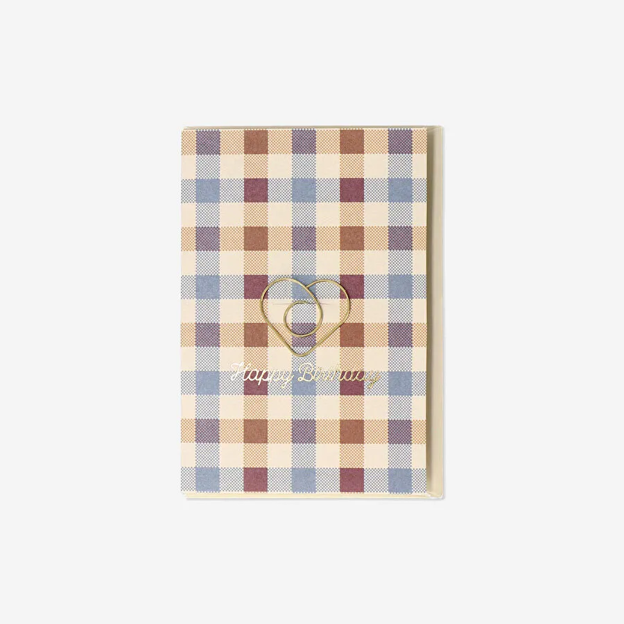 Flying Tiger Copenhagen Ayraç Detaylı Kareli Tebrik Kartı