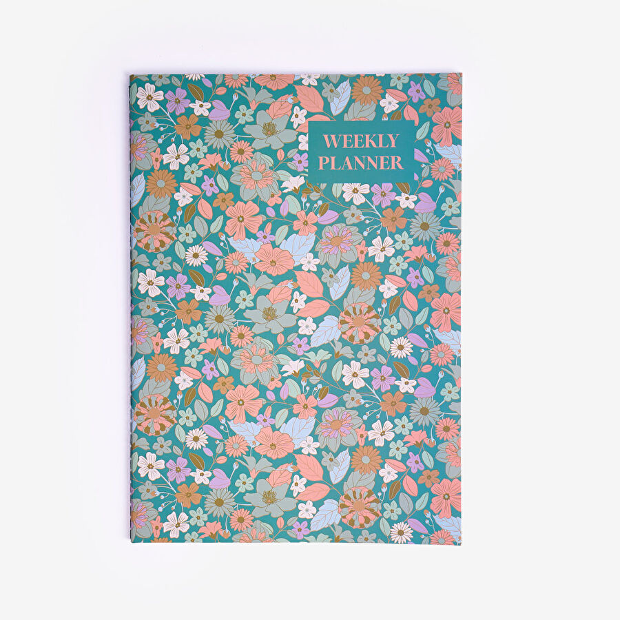 Flying Tiger Copenhagen Mavi Çiçekli 2026 Haftalık Planlayıcı