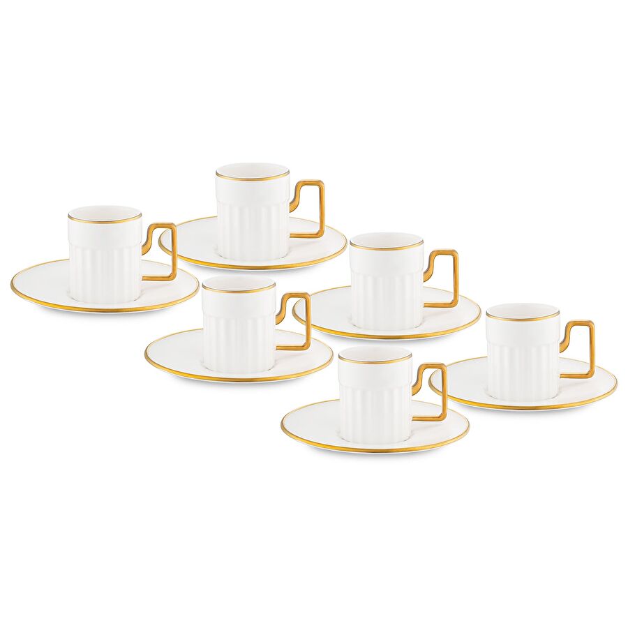 Jumbo Sorin-100 Gold 6 Kişilik Kahve Fincan Takımı