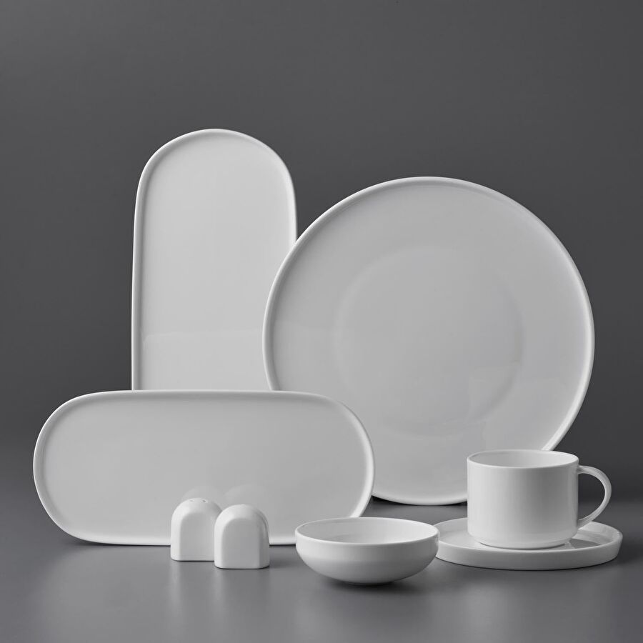 Jumbo Verdance 26 Parça 6 Kişilik Kahvaltı Takımı Beyaz