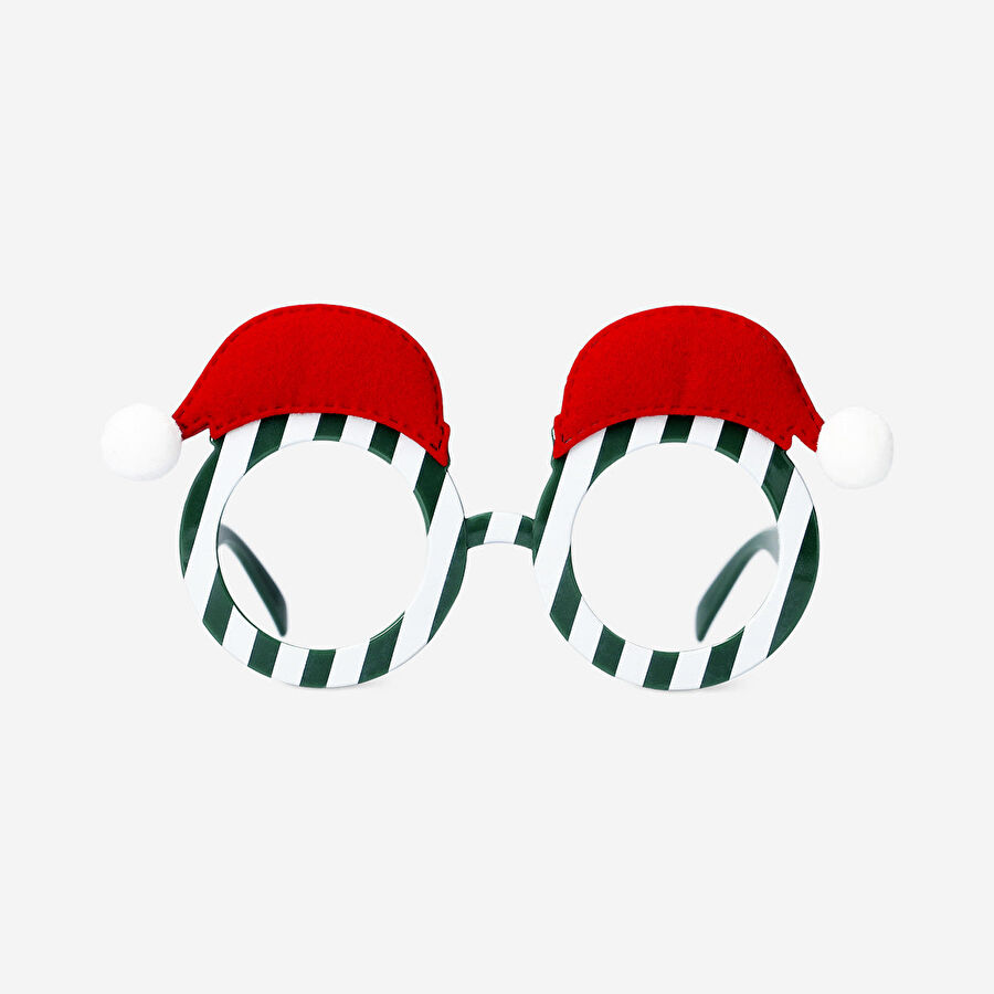 Flying Tiger Copenhagen Yeşil Beyaz Çizgili Yılbaşı Parti Gözlüğü