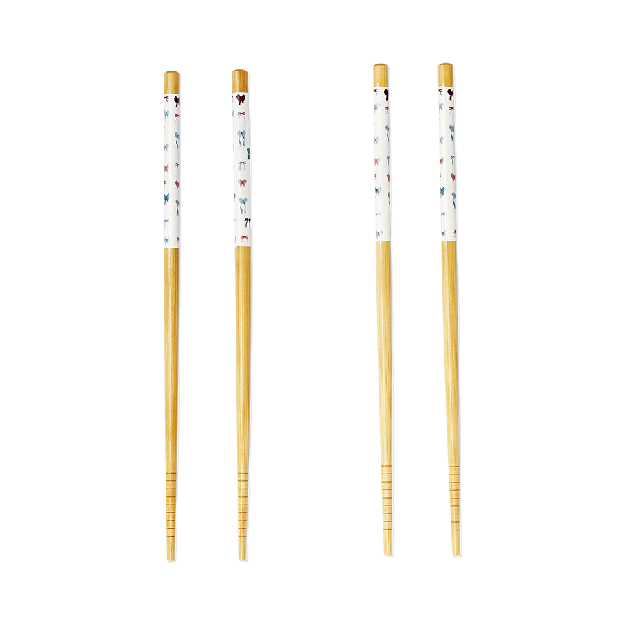 Flying Tiger Copenhagen 4 Çift Desenli Bambu Chopstick