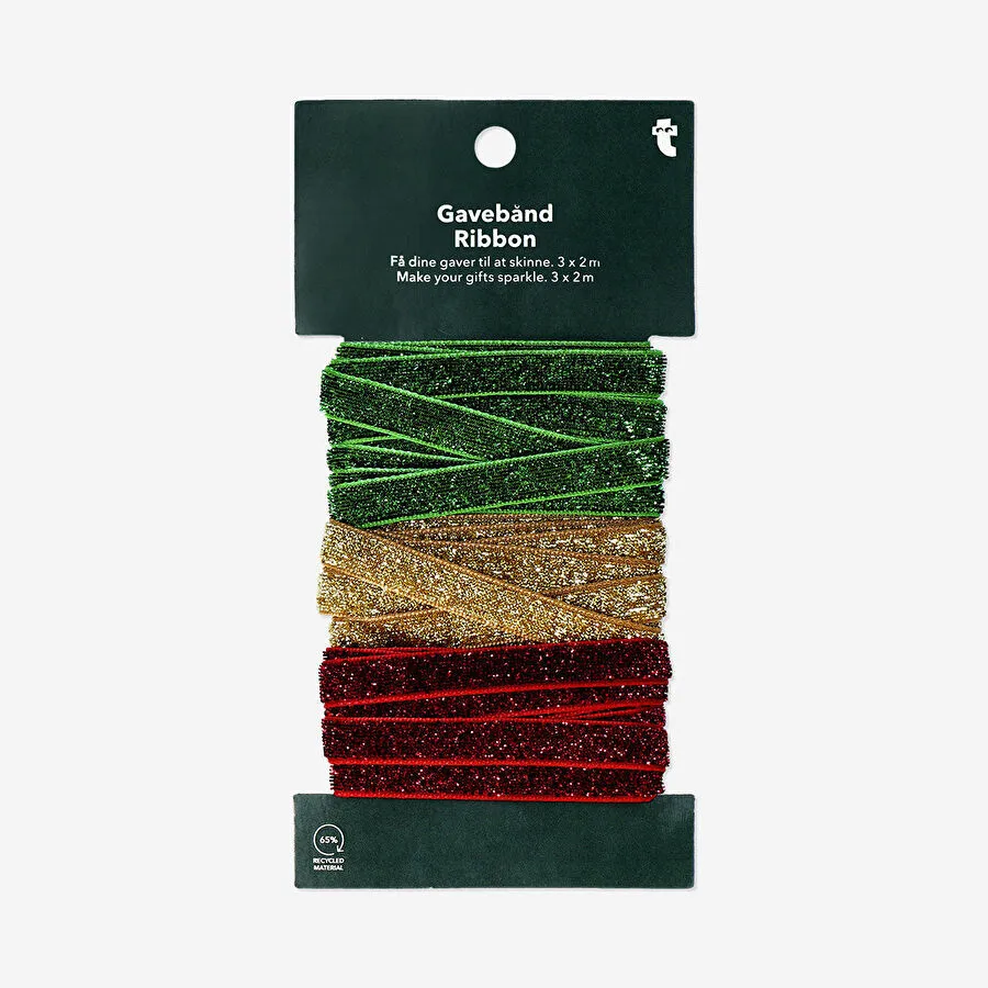 Flying Tiger Copenhagen 3'lü Parlak Kurdele Seti