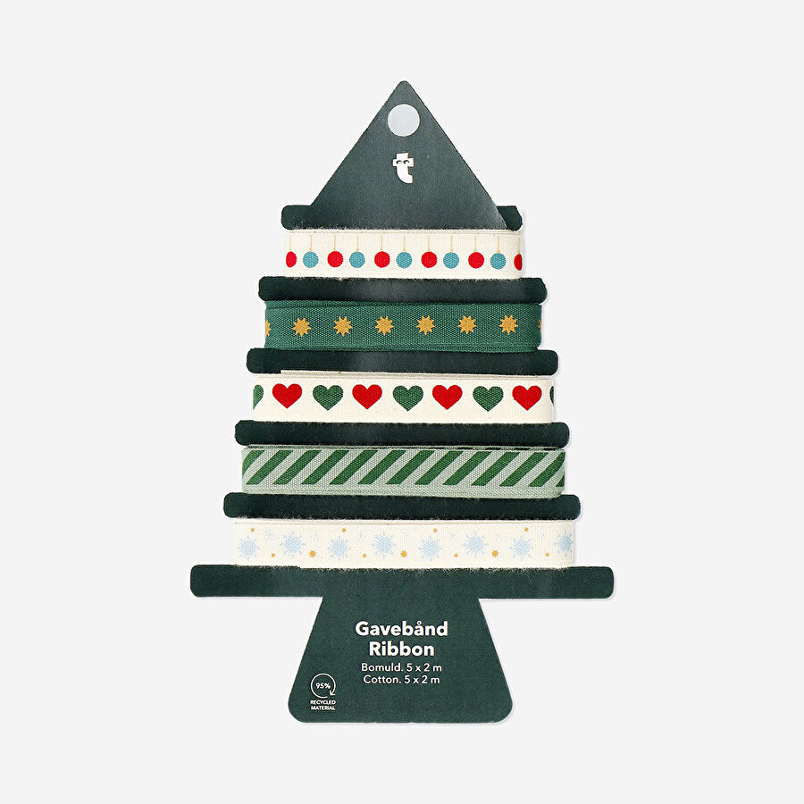 Flying Tiger Copenhagen 5'li Yeşil Yılbaşı Temalı Kurdele Seti