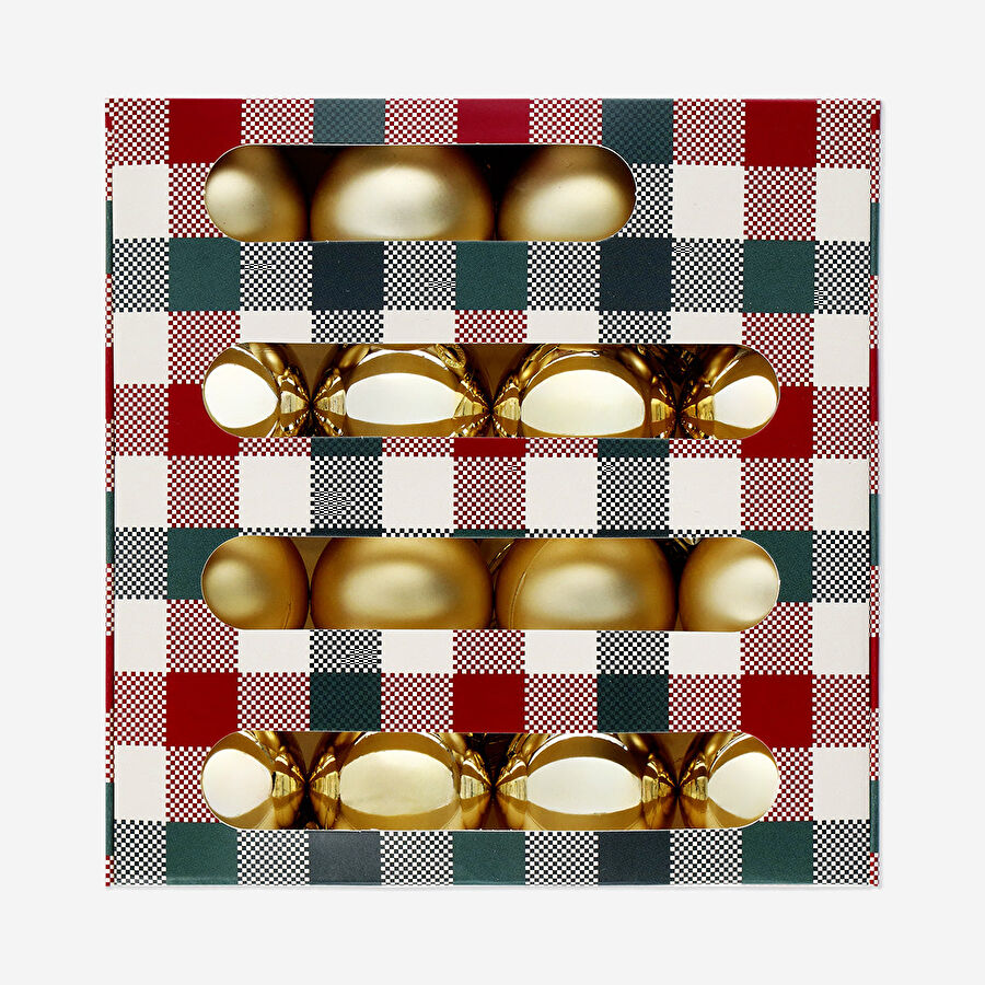 Flying Tiger Copenhagen 16'lı Plastik Küçük Yılbaşı Ağacı Süsü