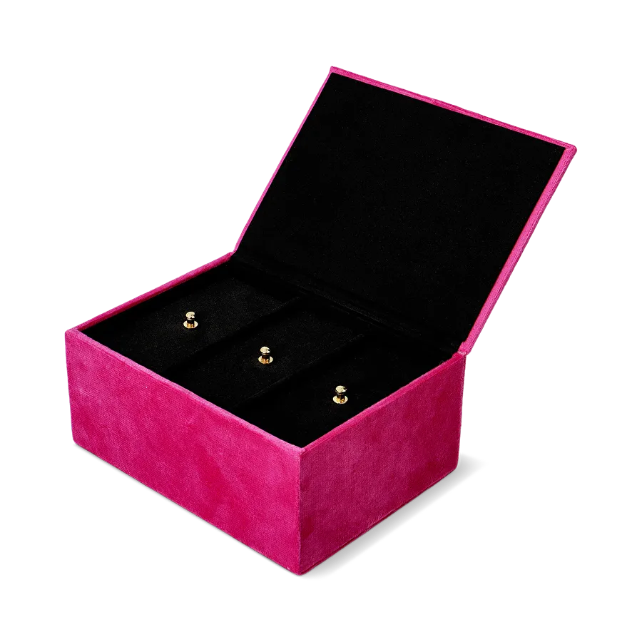 Flying Tiger Copenhagen Pembe Kadife Mücevher Kutusu