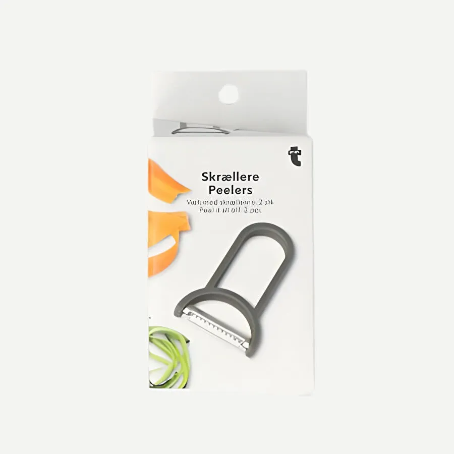 Flying Tiger Copenhagen Paslanmaz Çelik Gri Sebze Soyacağı 2'li