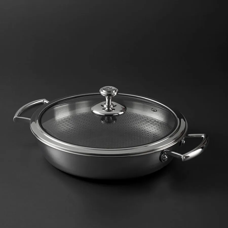 Jumbo Gourmet 26 cm İndüksiyon Tabanlı Çelik Pilav Tenceresi