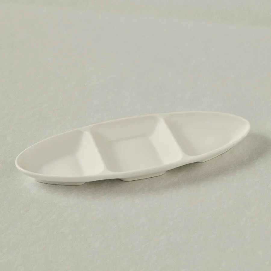 Karaca Stream Basic Line 3 Bölmeli Sunum Tabağı 26 cm