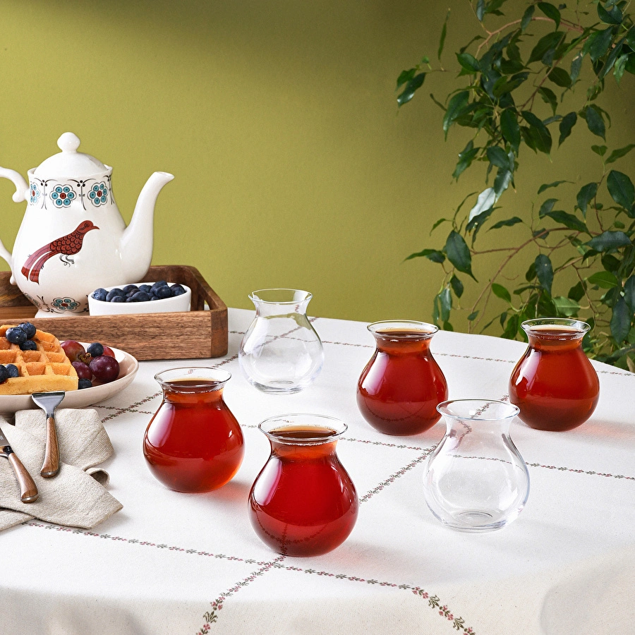 Karaca x Refika Tatlıcan 6'lı Çay Bardağı Seti
