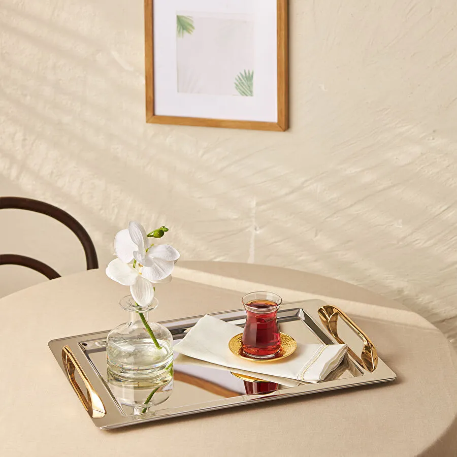Emsan Glare Çay Tepsisi Gold