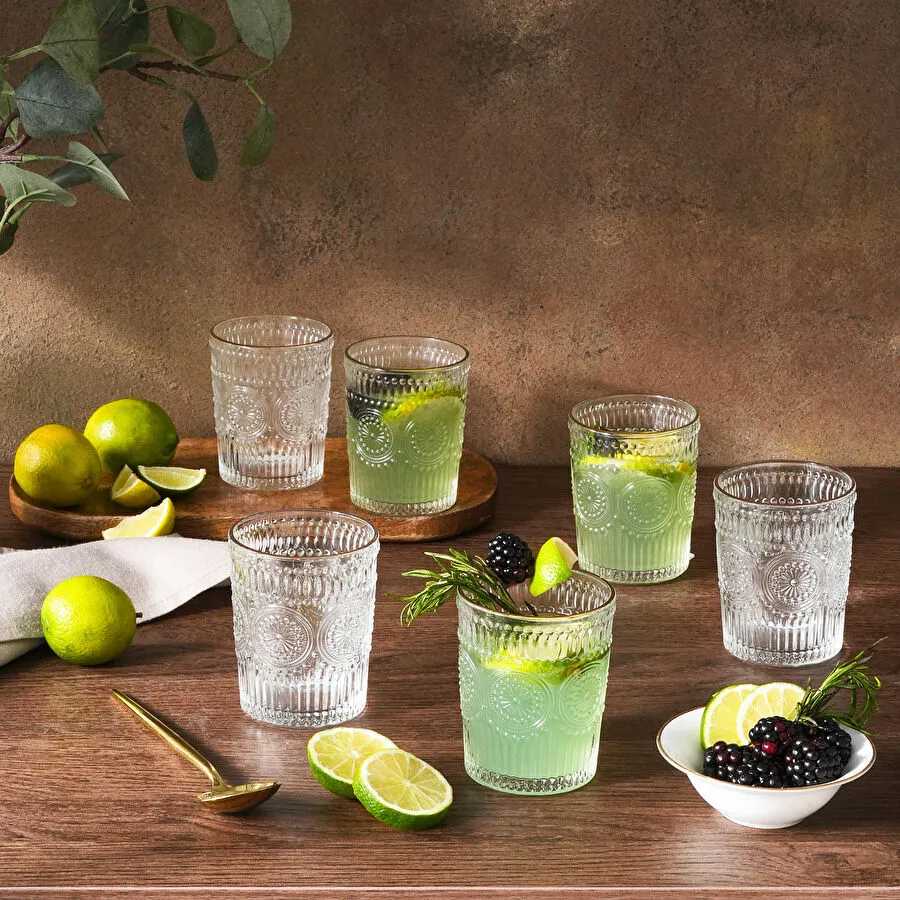 Karaca Sunflower 6'lı Su Bardağı Gold 