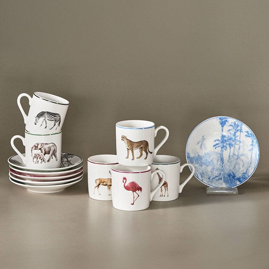 Karaca Jungle 6 Kişilik Kahve Fincanı Takımı 80 ml