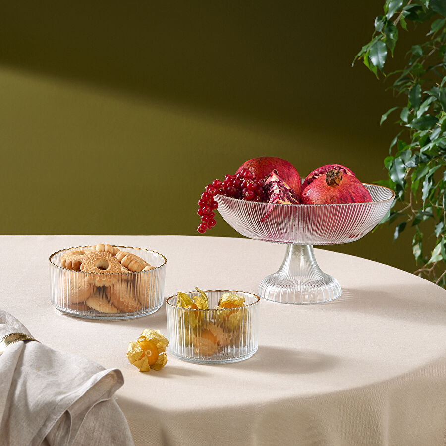 Karaca Pierre 3 Parça Cam İkram Seti