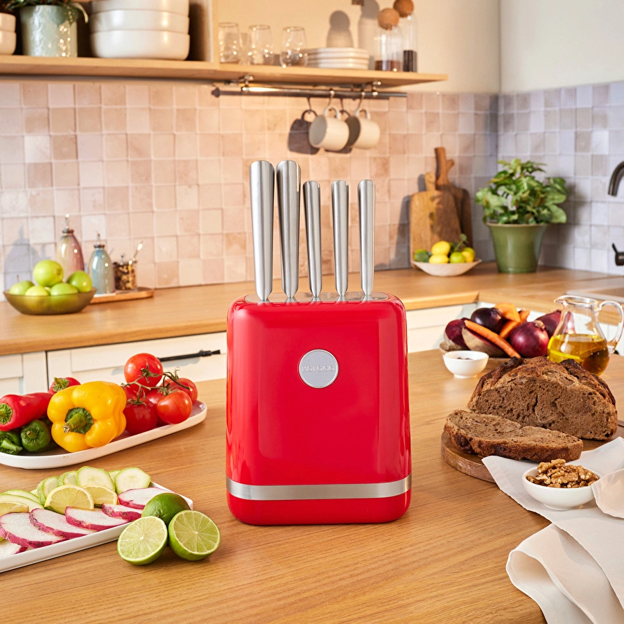 Karaca Retroway 6 Parça Bıçak Seti Kırmızı