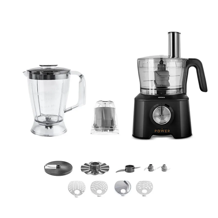 Karaca Mastermaid Power Multifunctional 10 in 1 Mutfak Robotu 2000W Black