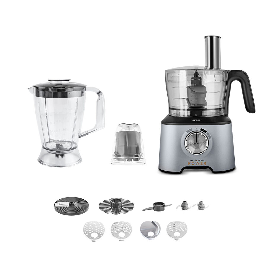Karaca Mastermaid Power Multifunctional 10 in 1 Mutfak Robotu 2000W Silver