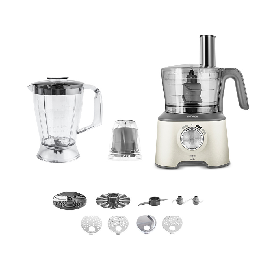 Karaca x Refika Mastermaid Power Multifunctional 10 in 1 Swiss Cream Mutfak Robotu 2000W