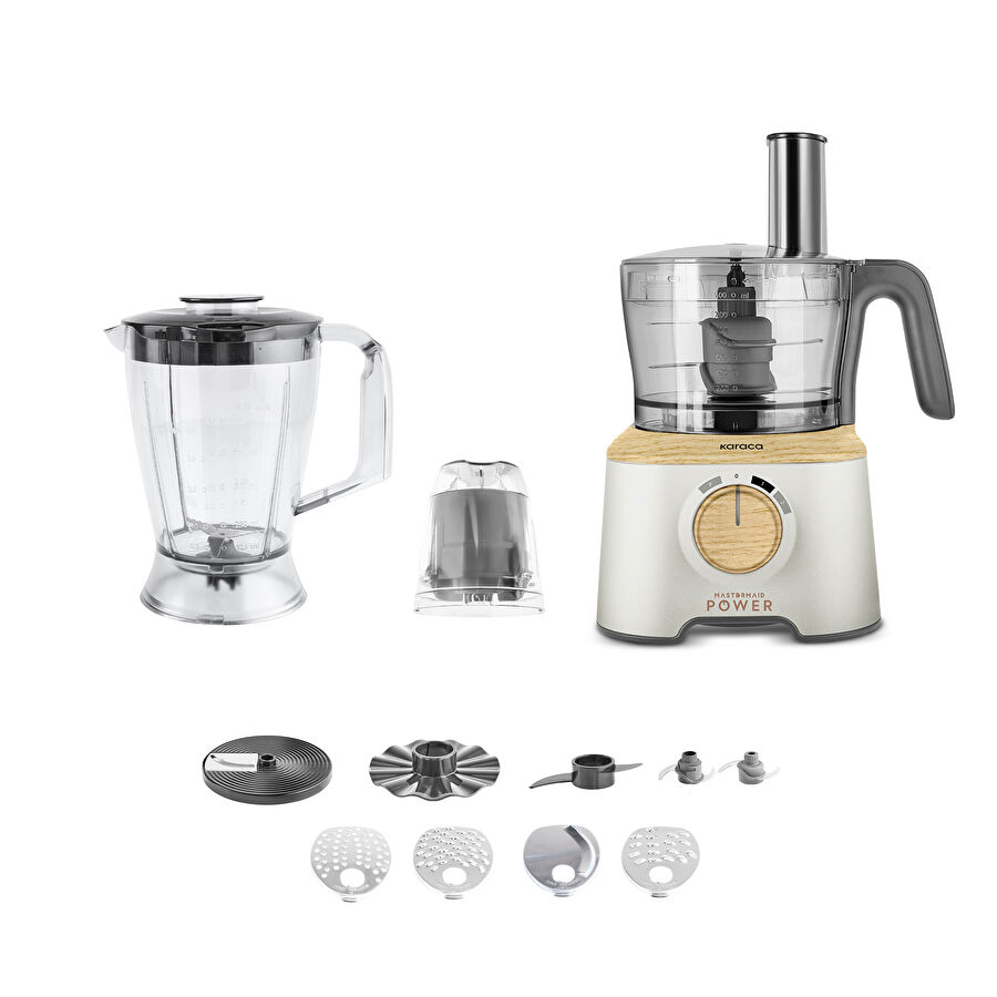 Karaca Mastermaid Power Multifunctional 10 in 1 Mutfak Robotu 2000W Wood Craft