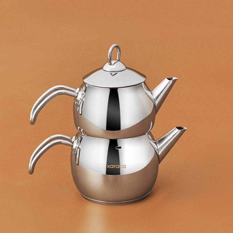 Karaca Adelya İndüksiyon Tabanlı Mini Boy Metal Çaydanlık Takımı