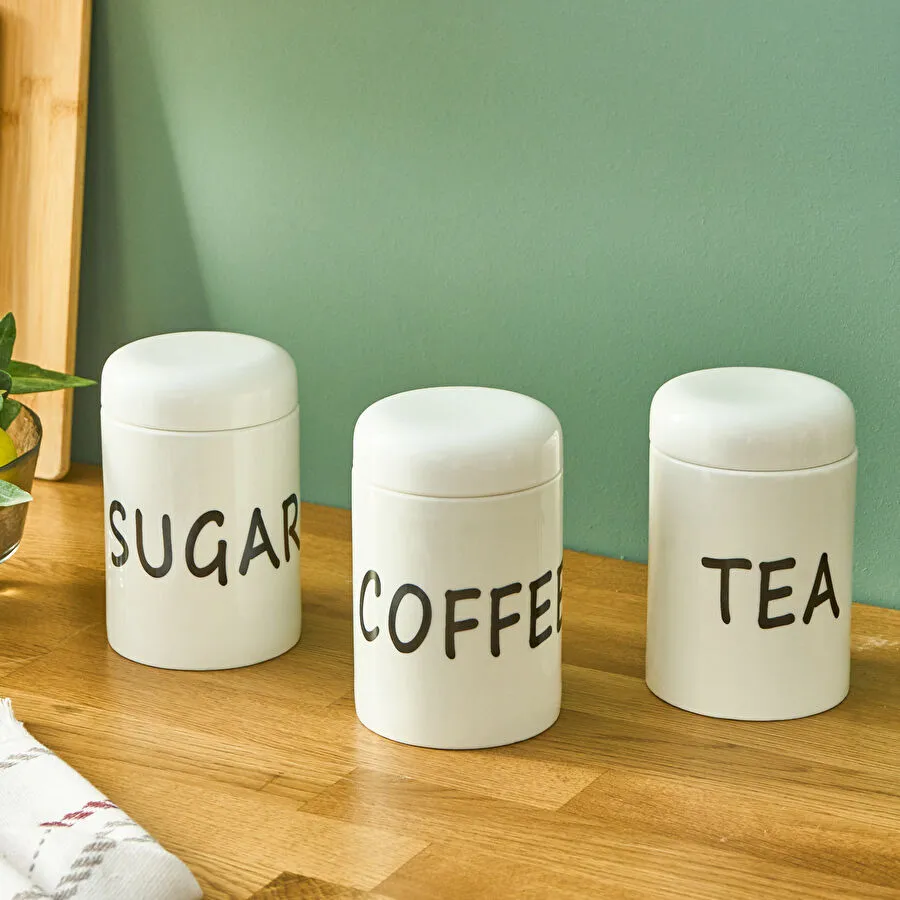 Karaca Elena Stream 3'lü Büyük Baharat Takımı Beyaz