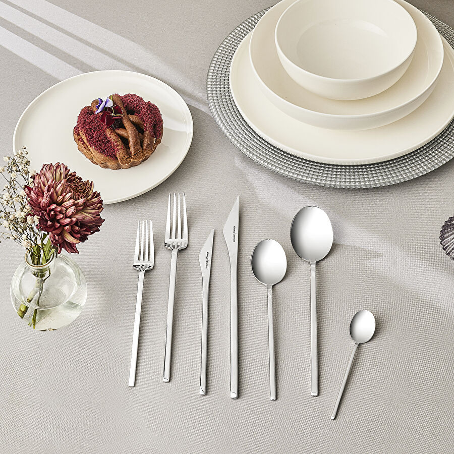 Karaca 316 Premium Look Platin 12 Kişilik 84 Parça Çatal Kaşık Bıçak Takımı 