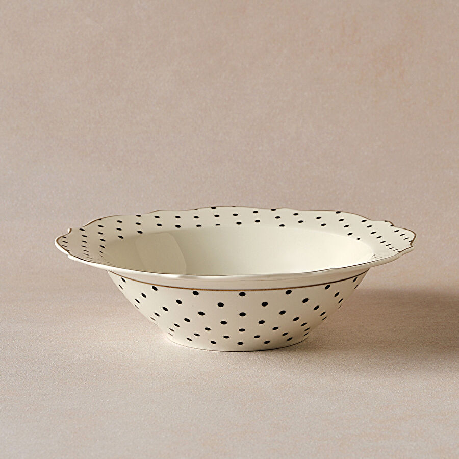 Karaca New Romantic Puantiyeli Kase 17 cm Siyah