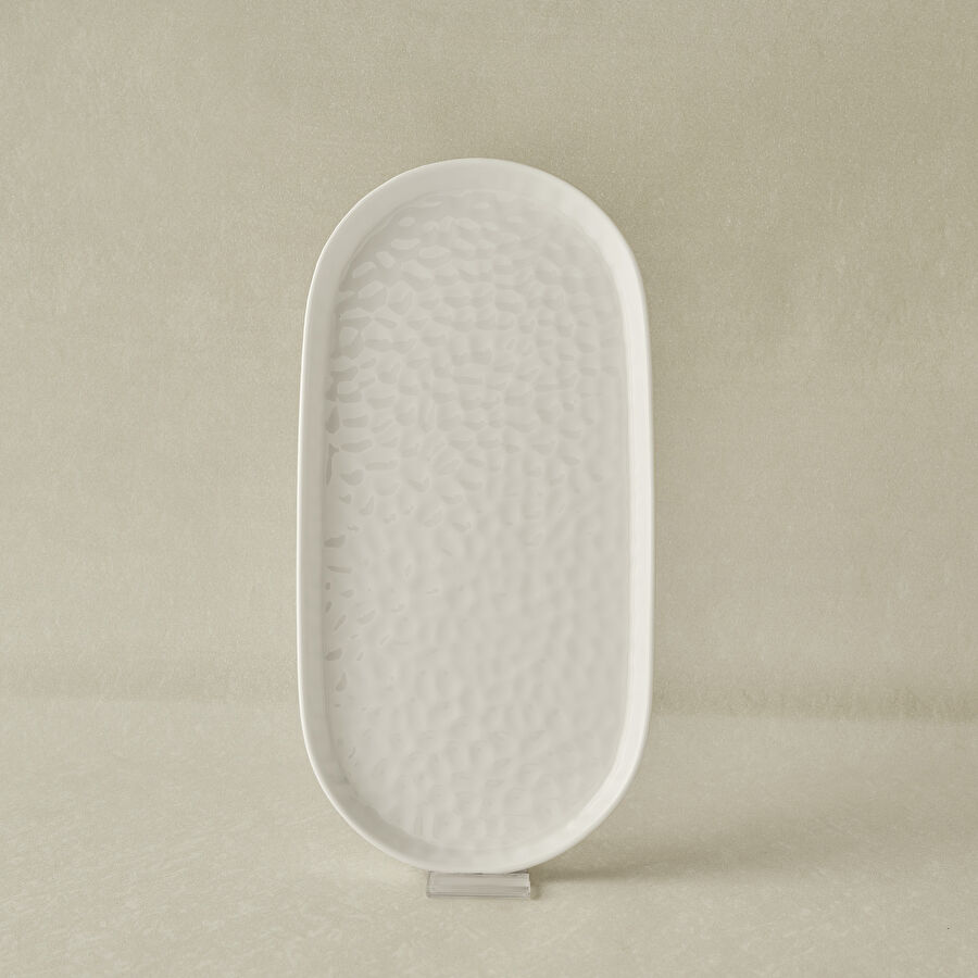 Karaca x Refika Bembeyaz Kayık Tabak 34 cm