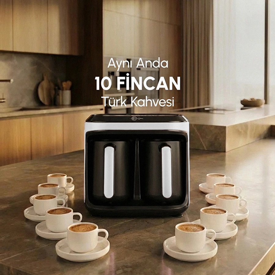 Karaca Hatır Hüp Düet Aroma İkili Türk Kahve Makinesi White