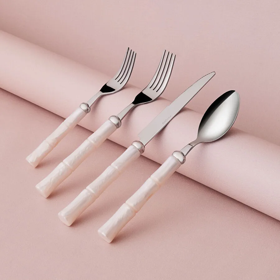 Karaca Ember Krem 6 Kişilik 24 Parça Çatal Kaşık Bıçak Takımı