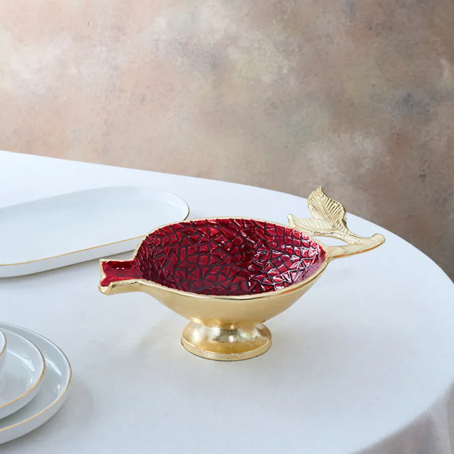 Karaca Tina Dekoratif Ayaklı Çerezlik 29,5x19 cm