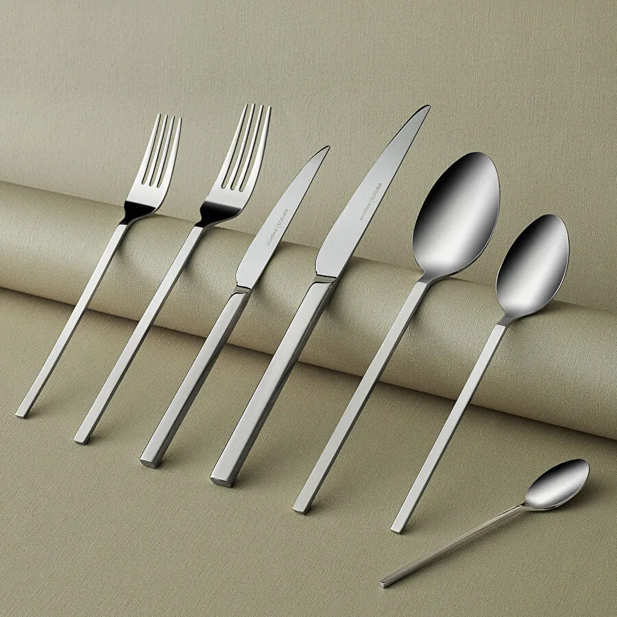 Karaca Elegance Pallas Platin 12 Kişilik 84 Parça Çatal Kaşık Bıçak Takımı