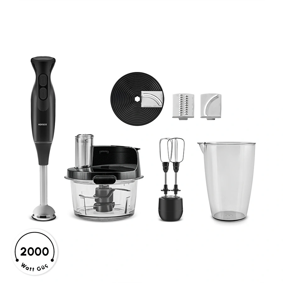 Karaca Pro-Multimax Mutfak Robotu Onyx Black 2000 W