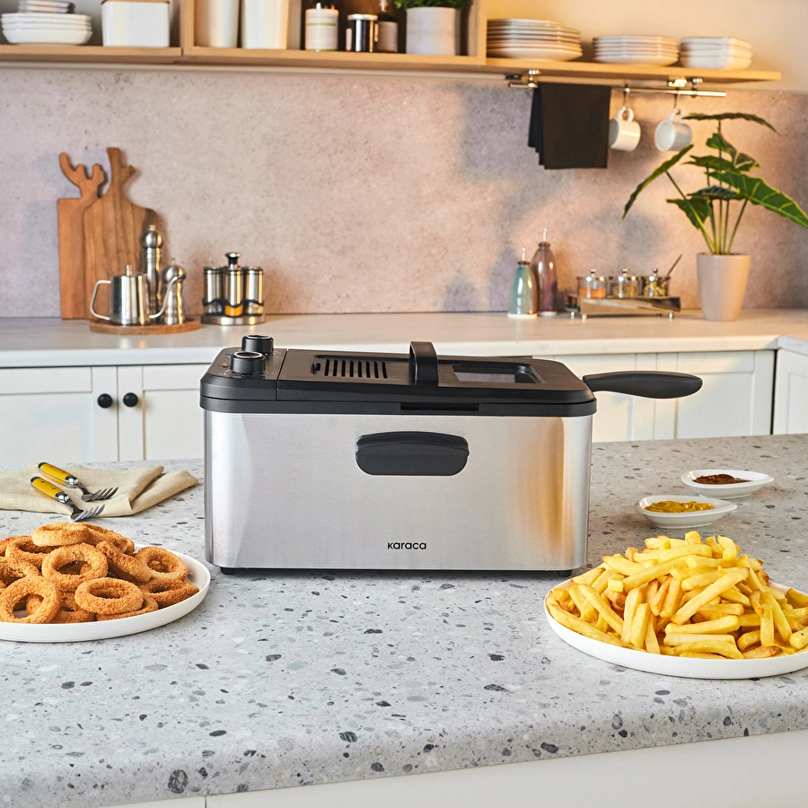 Karaca Inox Yağ Filtreli Zamanlayıcılı Fritöz XL 3,2L