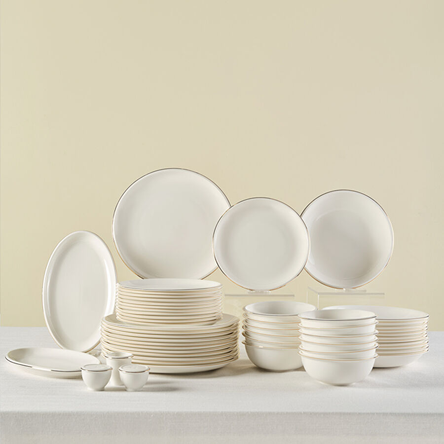 Karaca Red Carpet Collection Stream Bone Fortune 53 Parça 12 Kişilik Yemek Takımı Gold