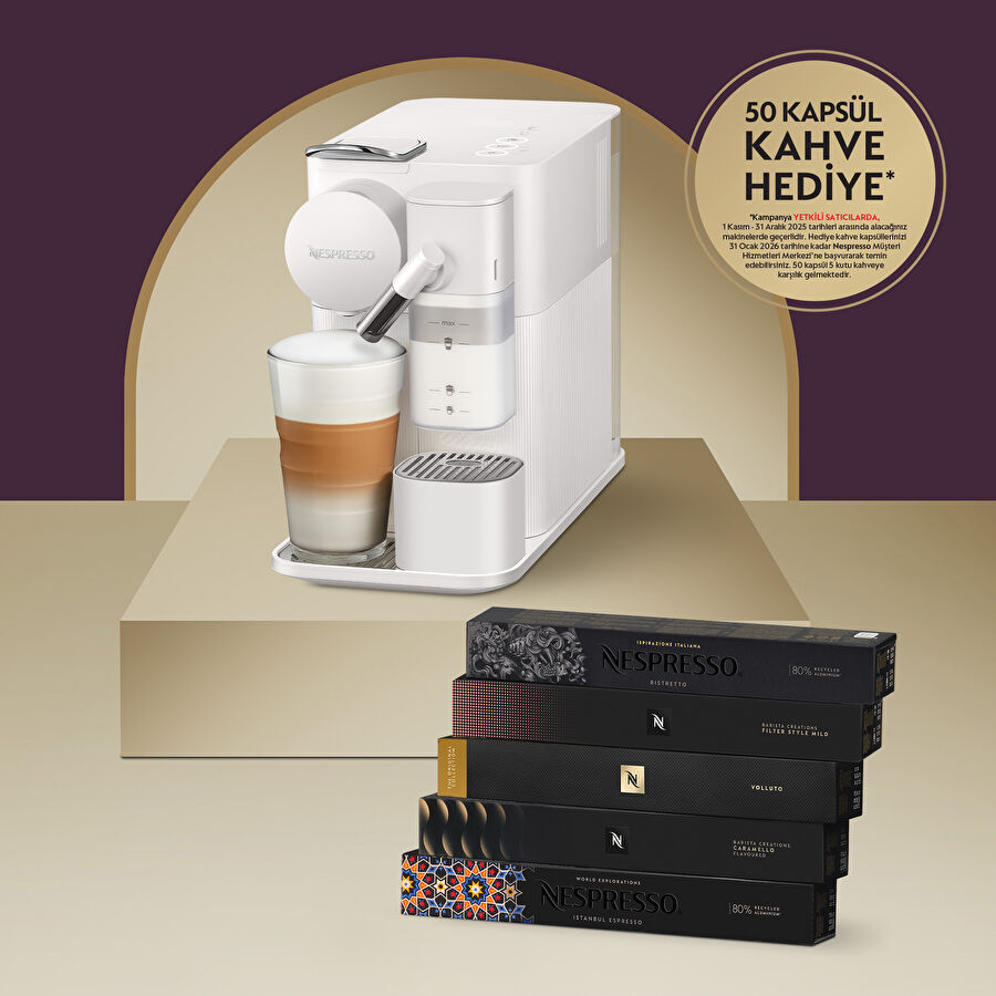 Nespresso F121 Latissima One Süt Çözümlü Kahve Makinesi Beyaz