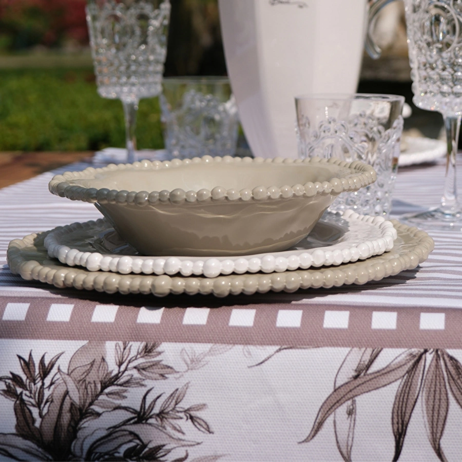 Baci Milano Joke Table Kitchen Melamin Servis Tabağı 28 cm Kahverengi