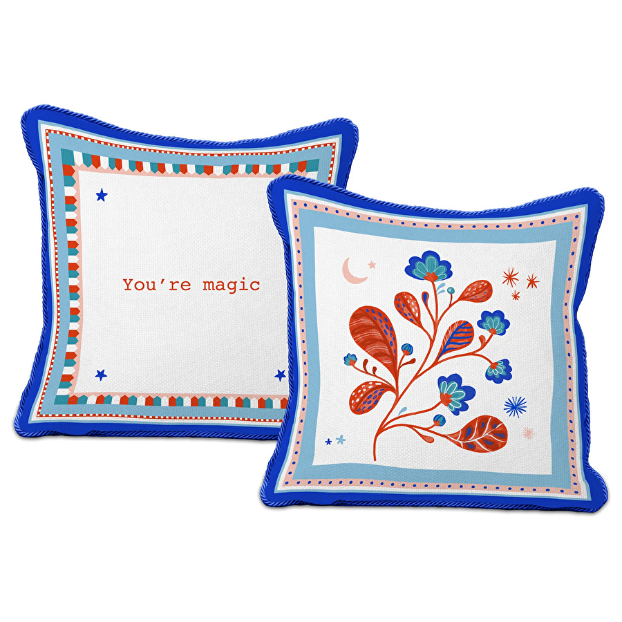 BACI MILANO MAMMA MIA LEAVES YASTIK COTTON 60X60 CM