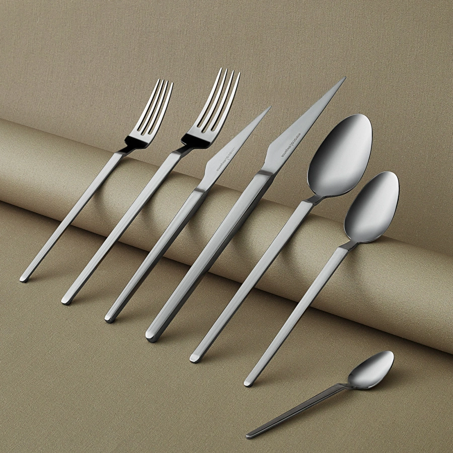 Karaca Elegance Glacial Platin 12 Kişilik 84 Parça Çatal Kaşık Bıçak Takımı