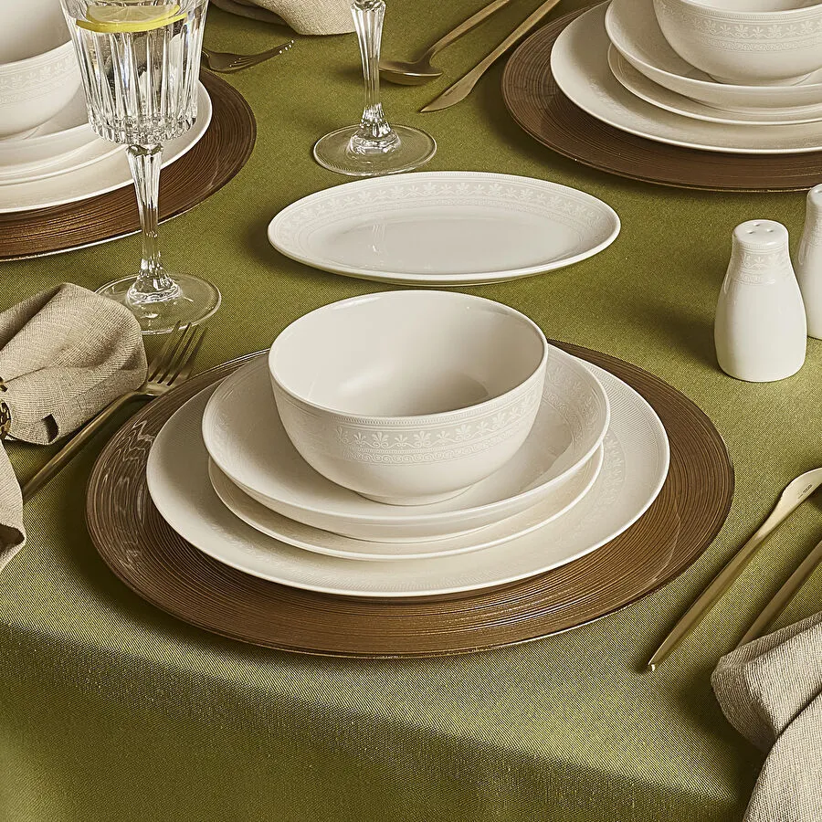 Karaca Forever Bone Artiste 53 Parça 12 Kişilik Yemek Takımı