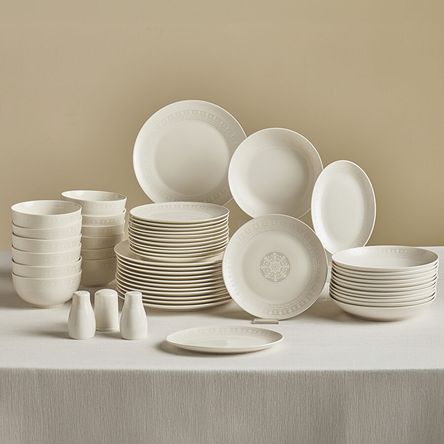 Karaca Forever Bone Artiste 53 Parça 12 Kişilik Yemek Takımı 