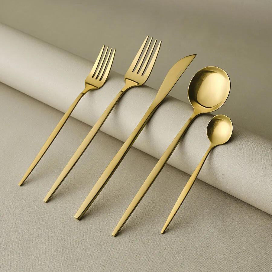 Karaca Orion Mat Gold 12 Kişilik 60 Parça Çatal Kaşık Bıçak Takımı