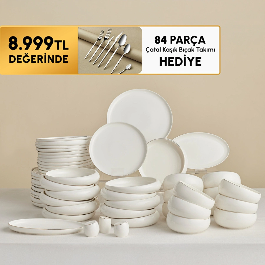 Karaca Stream Bone Astro 53 Parça 12 Kişilik Yemek Takımı Gold