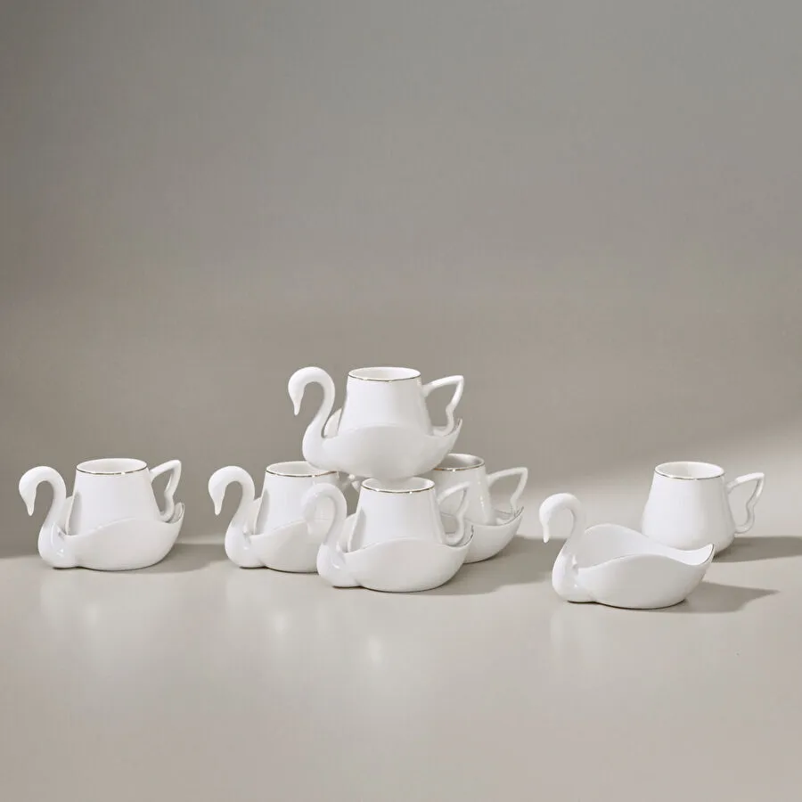 Karaca Swan 6 Kişilik Kahve Fincan Takımı 90 ml