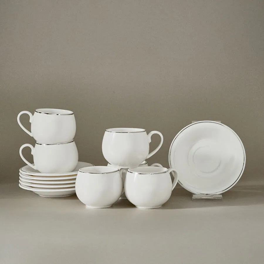 Karaca Adile 6 Kişilik Double kahve Fincan Takımı 130 ml