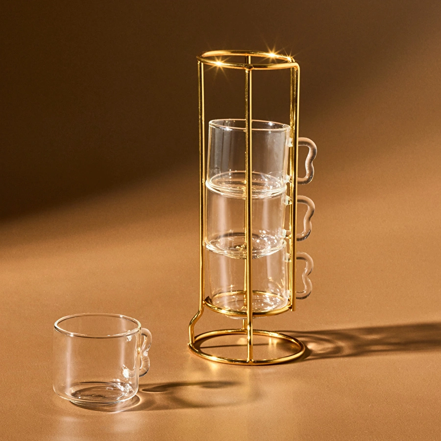 Karaca Kendal 4 Kişilik Standlı Kahve Fincanı 100 ml