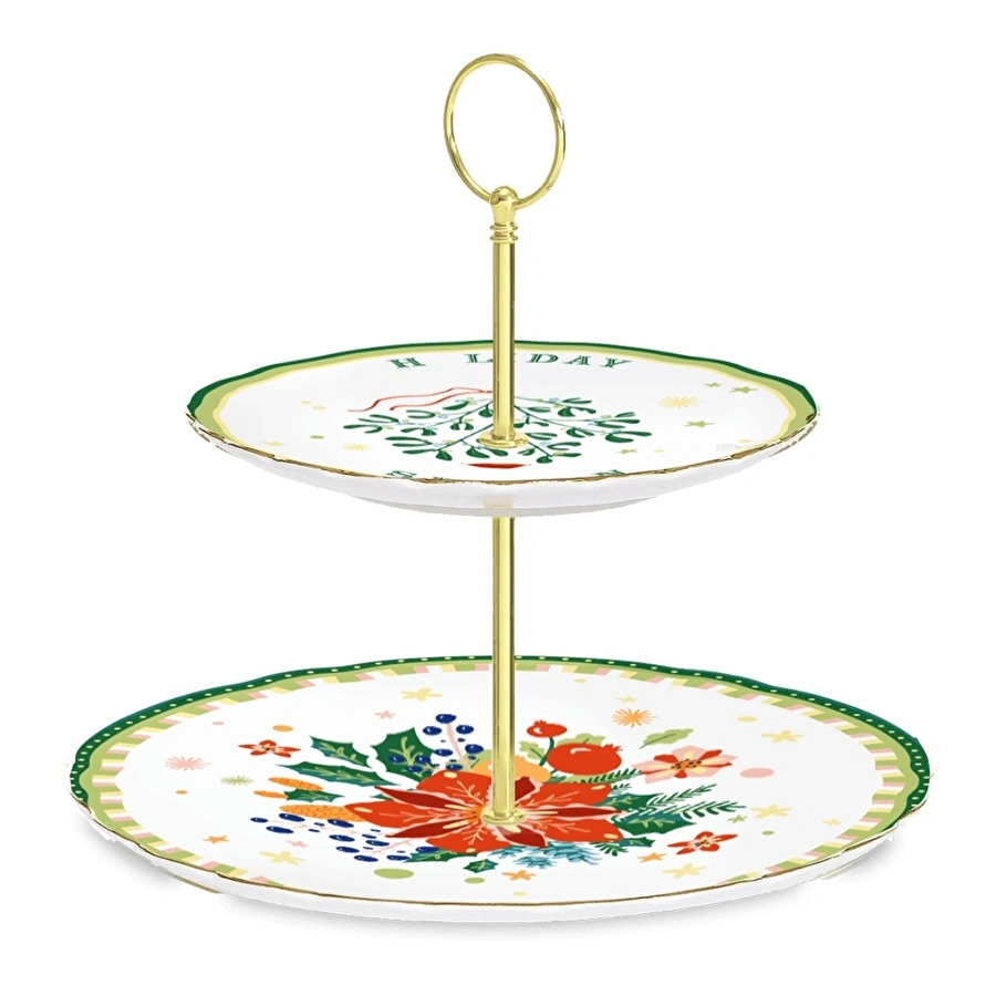 Baci Milano Mamma Mia 2 Katlı Kek Standı Yeşil